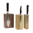 Knife block magnetic Modular  magnetic knife holder, made of wood, for 10 knives up to 900 g
