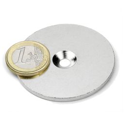 MD-52 metal discs with countersunk hole Ø 52 mm, as a counterpart to magnets, these are not magnets!