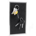 Pannello portachiavi magnetico superpotente  per custodire le chiavi, acciaio inox, con rivestimento in feltro, per 8 chiavi
