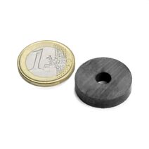 Ringmagneet Ø 22/6 mm, hoogte 5 mm, houdt ca. 820 gr