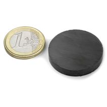 Schijfmagneet Ø 30 mm, hoogte 5 mm, houdt ca. 900 gr