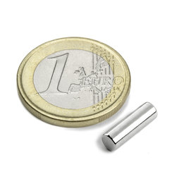 S-04-13-N, Rod magnet Ø 4 mm, height 12,5 mm, neodymium, N42, nickel-plated