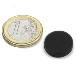 S-15-03-R, Disc magnet rubber coated Ø 16,8 mm, height 4,4 mm, neodymium, N45