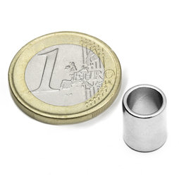 R-09-07-11-N, Ring magnet Ø 9/7 mm, height 11 mm, neodymium, N50, nickel-plated