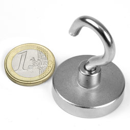 FTN-32, Hook magnet, Ø 32 mm, Thread M5, strength approx. 30 kg