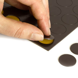 MS-TAKKI-05, Magnetic circles 20 mm, self-adhesive magnetic circles, 24 circles per sheet