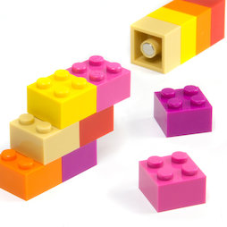 LIV-116, Pizas de colores «Sweet», con imanes en el interior, colores surtidos, 12 uds.