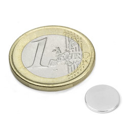 S-10-1.5-N52N, Disc magnet Ø 10 mm, height 1,5 mm, neodymium, N52, nickel-plated