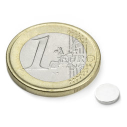 S-06-01-N, Disc magnet Ø 6 mm, height 1 mm, neodymium, N45, nickel-plated