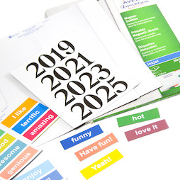 MIP-A4-03, Magnetic signs printable, for metal shelves, whiteboards, etc., in various sizes