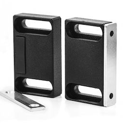 M-FURN-04, Herraje magnético ancho para muebles, de metal, con contraplaca