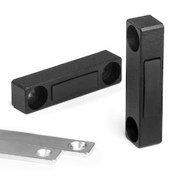 M-FURN-03, Magnetic fitting narrow for furniture, metal, with counterpart