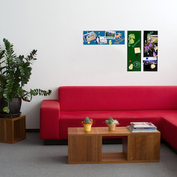 GMBB-2060, Pizarra magnética de cristal rectangular, 20 x 60 cm, en diferentes colores