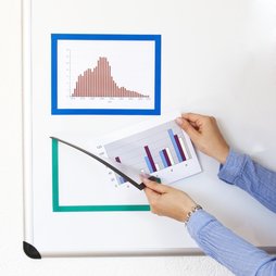 QMS-A5, Magnetic frame A5, to display notes, for whiteboards, cupboards, etc.