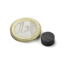 FE-S-10-05, Disc magnet Ø 10 mm, height 5 mm, ferrite, Y35, no coating